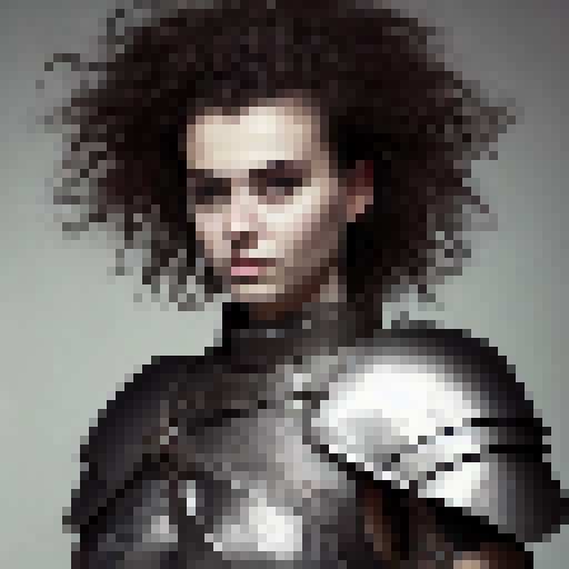beautiful warrior woman, plate armor