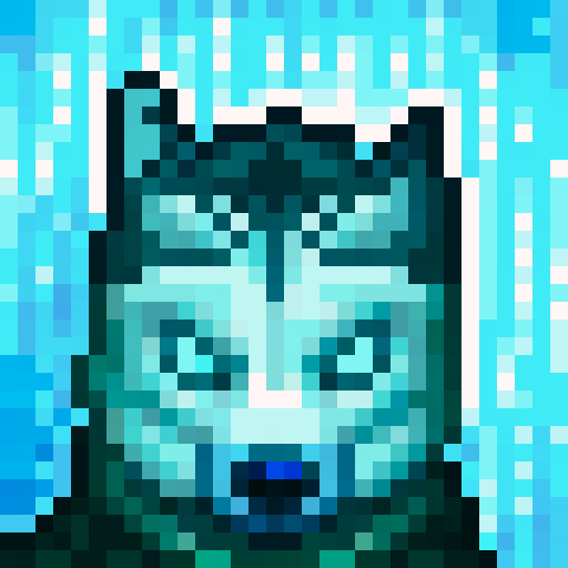 wolf avatar, portrait, glowing eyes