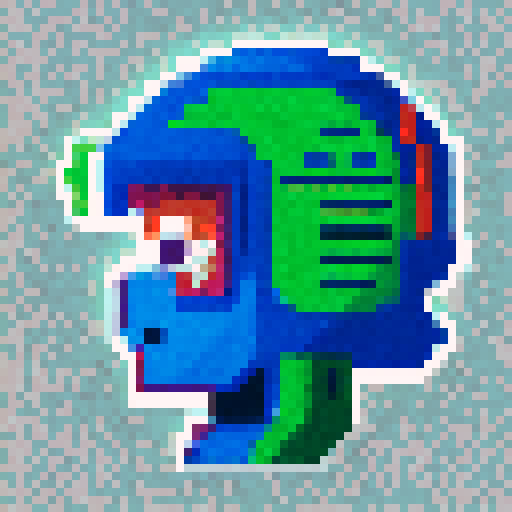 robot, side view, pixel art, 16x16, game icon, with blaster, side view, 8 different movement positions