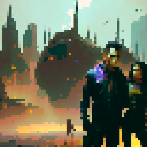 Eerie, gothic, and surreal. Dark shadows stretch across the abandoned cityscape, illuminated by the flickering neon lights of the few remaining storefronts.