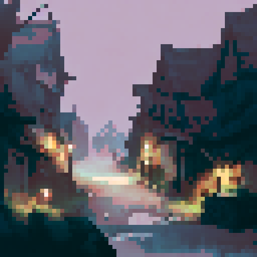 A moody dark alley lain with jagged cobblestone, dimly lit and eerily spooky. Hidden in lands lost to time are the bones of what once was