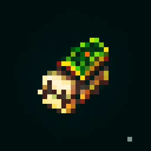 pixel art 2d wood log