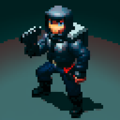 Game character rogue-like game with top view, regular guy with a gun, cyberpunk, gray background, 16-bit, controls time, fires from gun, firing, shooting