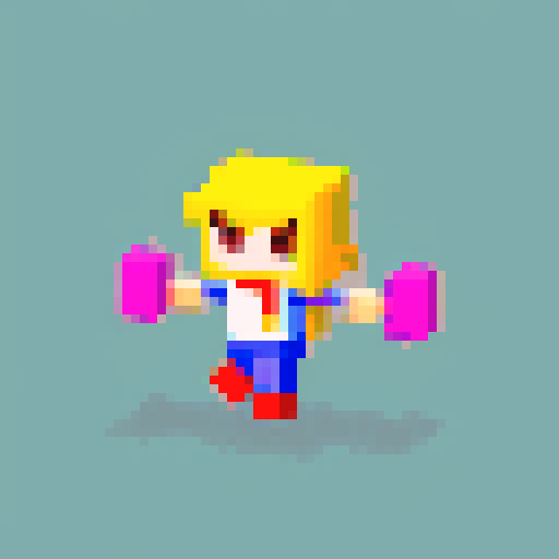 2D pixel sim sprite with walking frame animations