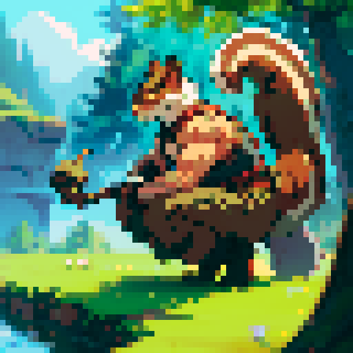 squirrel with buff arms