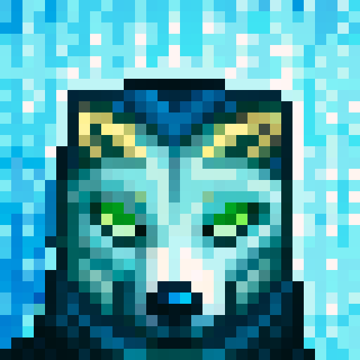 wolf avatar, portrait, glowing eyes, sexy