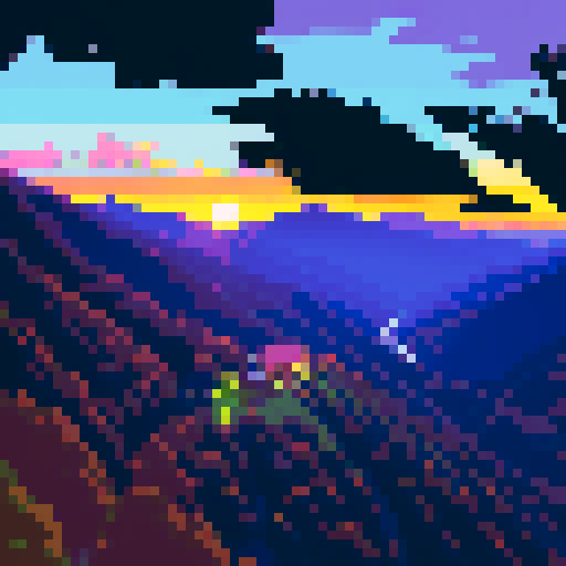 appalachian mountains with cabin in foreground, beautiful sunset behind the trees