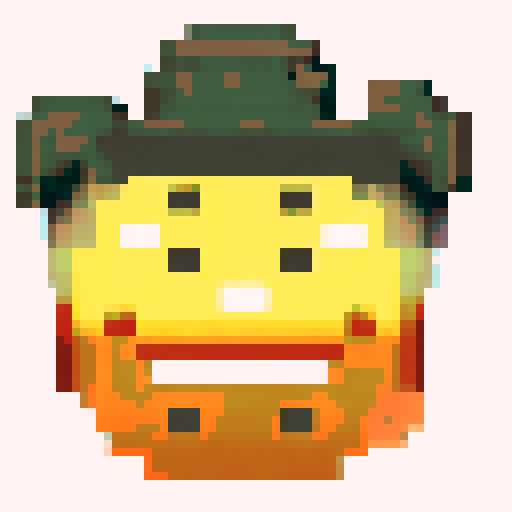 Pixel art with minimal color palette. up to 4 colors