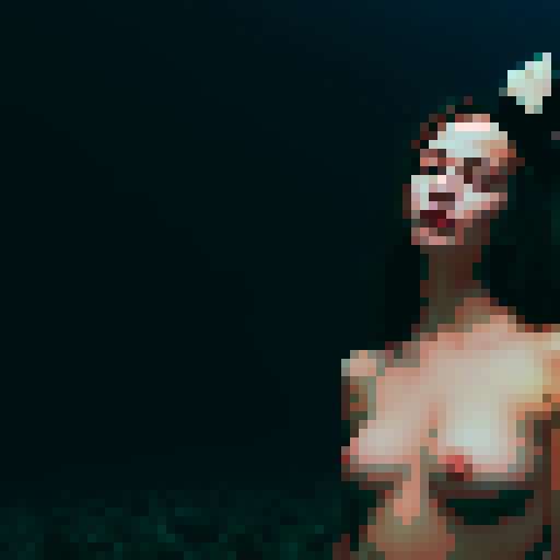 Clenched teeth,Fake animal ears,partially underwater shot