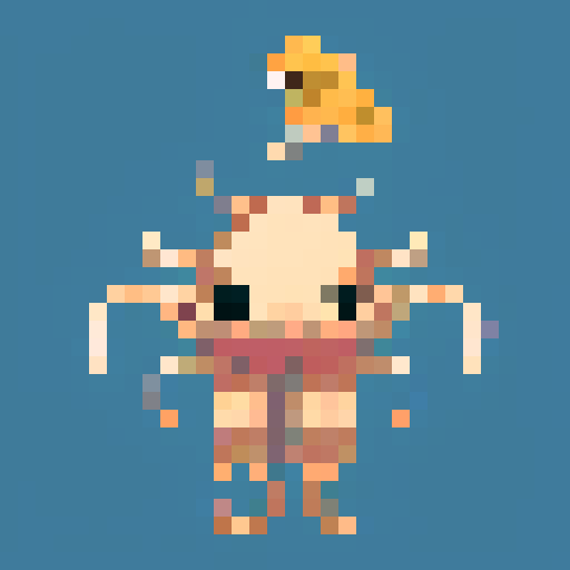 Octopus riding atop a whale 