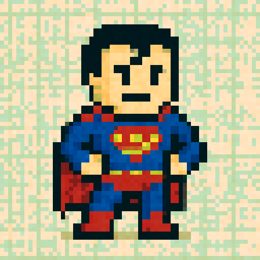 pixel art superman