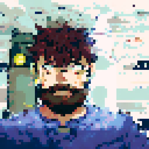 anime-style character portrait, Indian eyes, intricate pixel art details, close-up, simple background