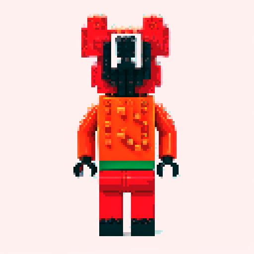 colorful pixel lego blocks arranged in a playful, vibrant composition, showcasing the intricate details and vibrant colors of pixel art in the sRGB color space