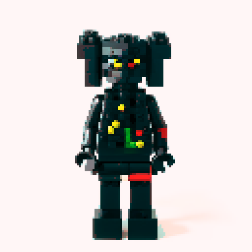 colorful pixel lego blocks arranged in a playful, vibrant composition, showcasing the intricate details and vibrant colors of pixel art in the sRGB color space