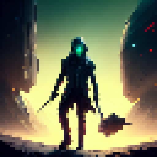 Sleek, futuristic, and edgy. 

        "A young man with a modern twist on the Grim Reaper, sporting a sleek, black bodysuit and a futuristic scythe, stands atop a mountain of skulls, surrounded by a neon-lit city skyline."