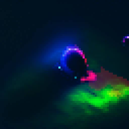 spaceship, sideview, vibrant galaxy, swirling nebulas, twinkling stars, pixel art, srgb