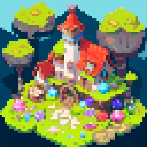 Money-suited man standing in a lush, green field, surrounded by towering skyscrapers and a bright, blue sky