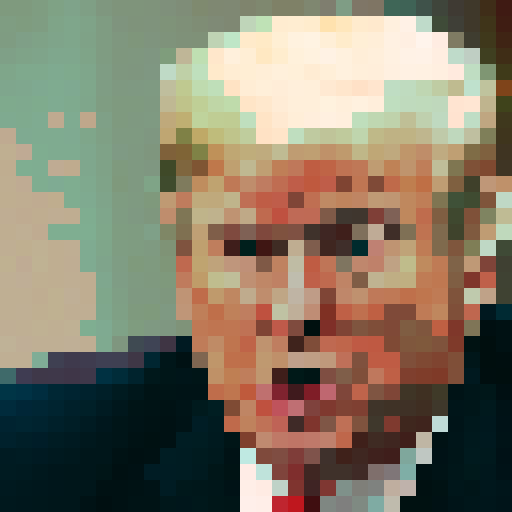 Create a pixelated Trump
