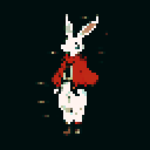 Mysterious and whimsical wererabbit in the style of wizardry
