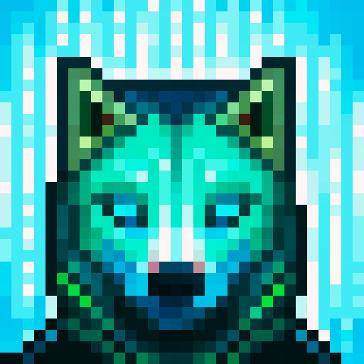 wolf avatar, portrait, glowing eyes