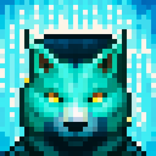 wolf avatar, portrait, glowing eyes