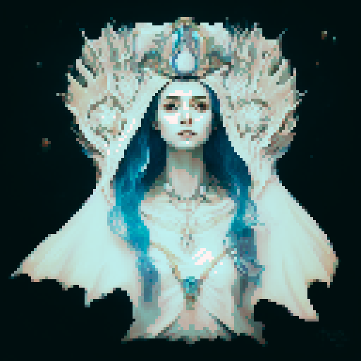 Create a close-up image of a queen mermaid with a crown in a medieval dark style, with her face partially submerged underwater. Half of her face is above the water's surface, revealing her beautiful features. The crown should have an ethereal, shimmering quality, adding to her majestic presence.