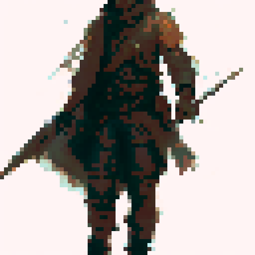 cloaked bandit wielding a bow