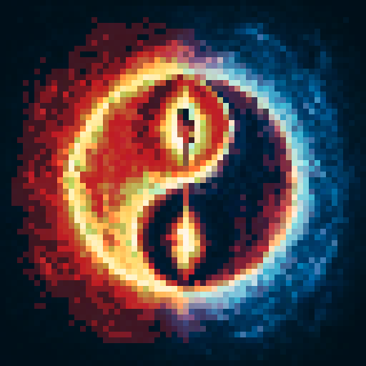 make images with twinflames incorporated in the painting of yin and yang symbol?