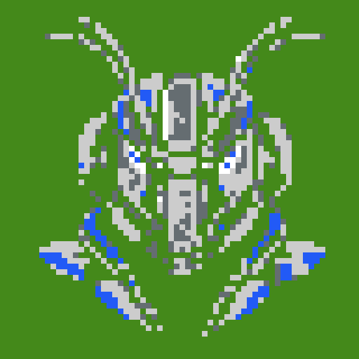 praying mantis helmet, retro 8-bit, intricate detailing, sharp angles, pixel art
