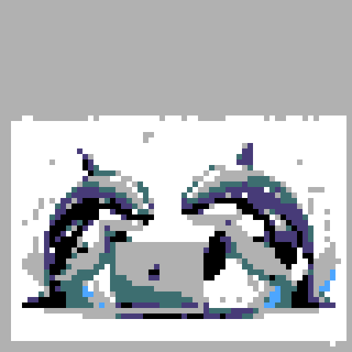 killer whales, typing on a laptop