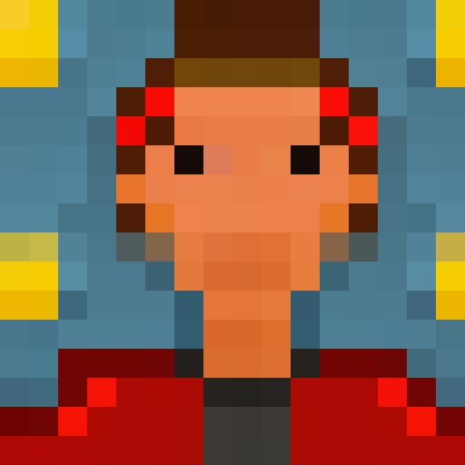 "Cyberpunk Pop Mart 3D toy in Stephen Hillenburg style, featuring a cute girl with explosive hairstyle and yellow jumpsuit, eye contact towards viewer, high-detail design, vivid colors, and street style, with mockup blind box effect and close-up portrait reminiscent of a game icon in 16x16 pixel art."