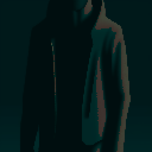 edgy male figure from a cyberpunk world