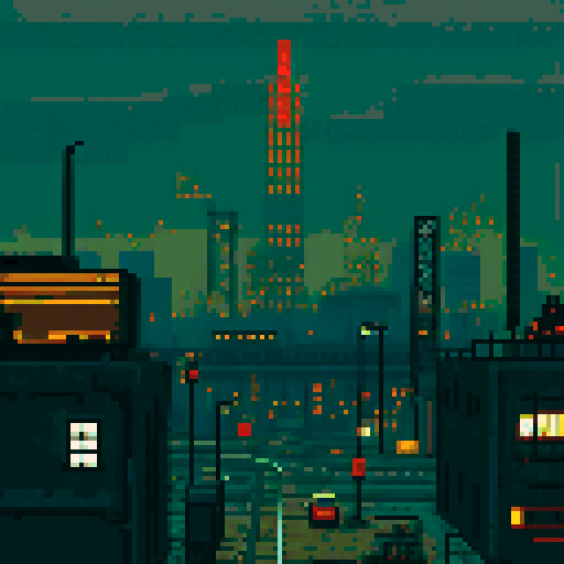 Rusty industrial city 