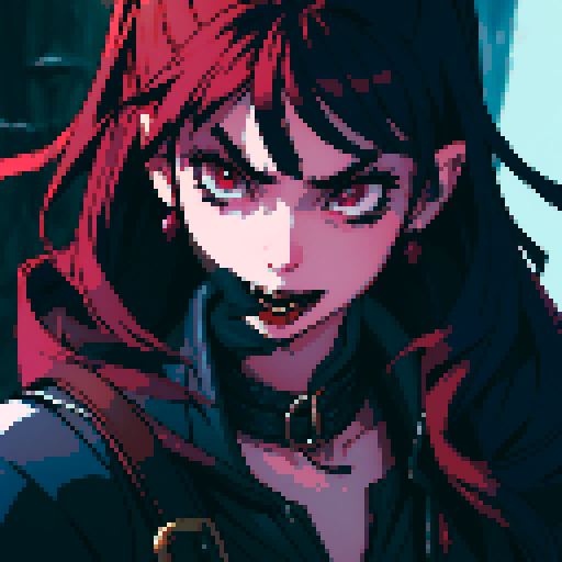 vampire biting someone's neck