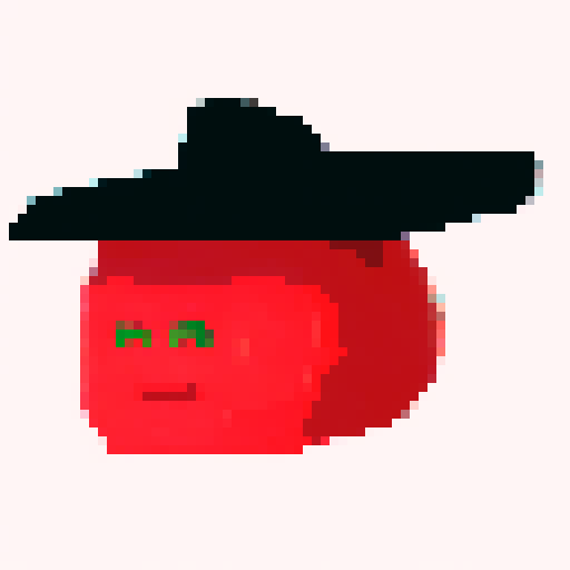tomato with a top hat