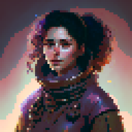 tavern keeper woman portrait, simple young woman with flowing brunette hair, vibrant eyes, and rosy cheeks wearing worn-out drapes in a medieval fantasy RPG style