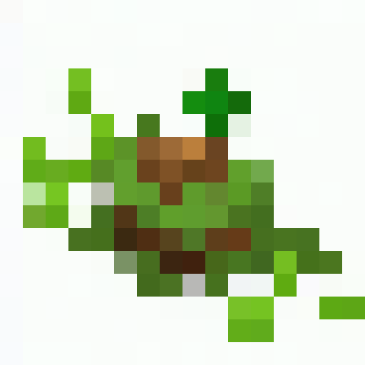 minecraft style, knosp of a marioana plant, game icon, 16x16, pixel art, close up, portrait