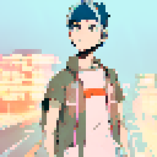 Hacker, neon colors, scrolling code, futuristic cityscape, holographic interface, digital glitches