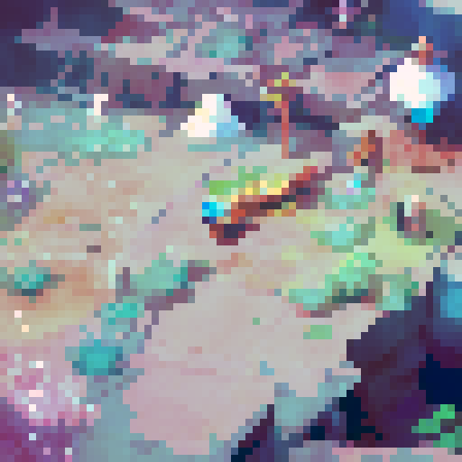 Bunny explorer and droid companion exploring new planet with hostile creatures