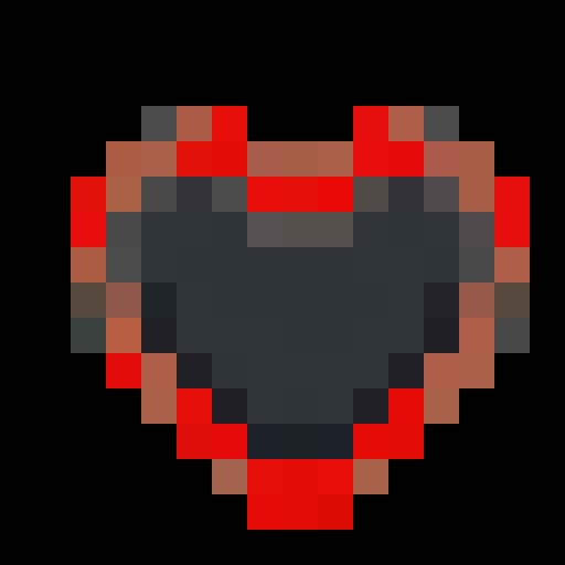 A heart container, with a question mark within it. Themed to look like a Lucky block