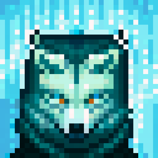 wolf avatar, portrait, glowing eyes