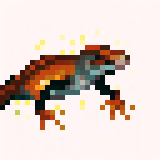 a orange black gecko