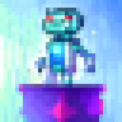 "Robotic overlords dominate the TA Times' futuristic magazine cover with vibrant colors and a fantasy RPG-inspired art style."