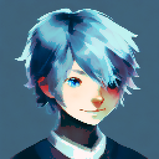 The gray-haired, blue-eyed figure in the apartment smiles with euphoria