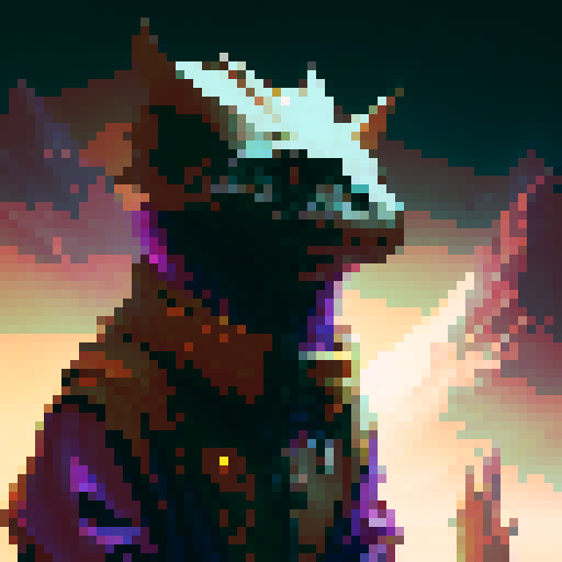 Rich King on his throne wearing purple robes