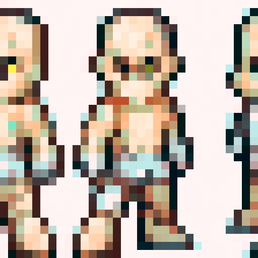 A character clothed with an armor