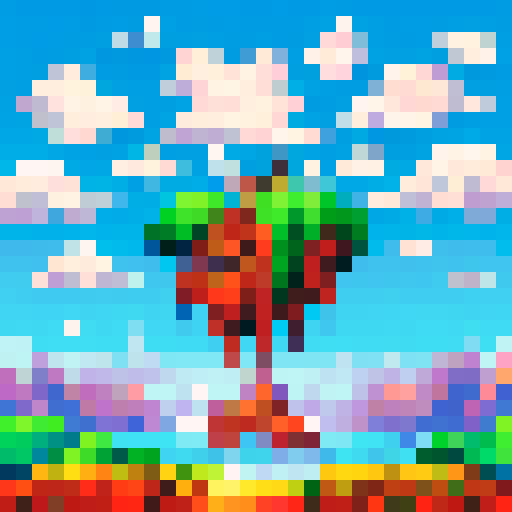 Magical Sanctum, a pixel art game icon capturing a close up, 16x16 portrait of the captivating world of "My Singing Monsters"