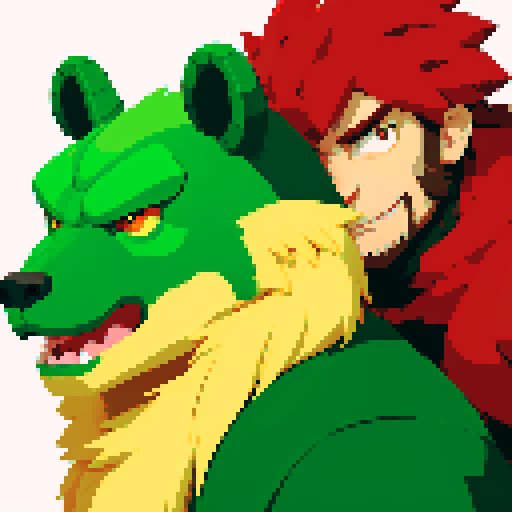 anthropomorphic dragon and bear duo
