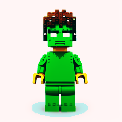 hulk lego pixel