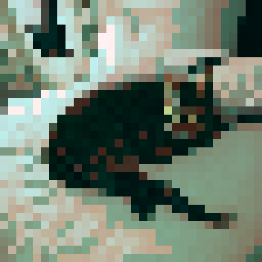 cat, curled up, sleeping, 32x32 pixel art
